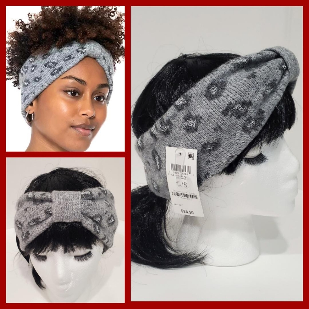 🆕️INC International Concepts Leopard Grey Shine Headband. ( One Size )